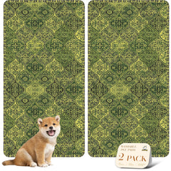 Nunubaby pad lavable para perros con antideslizante verde, protege suelos.