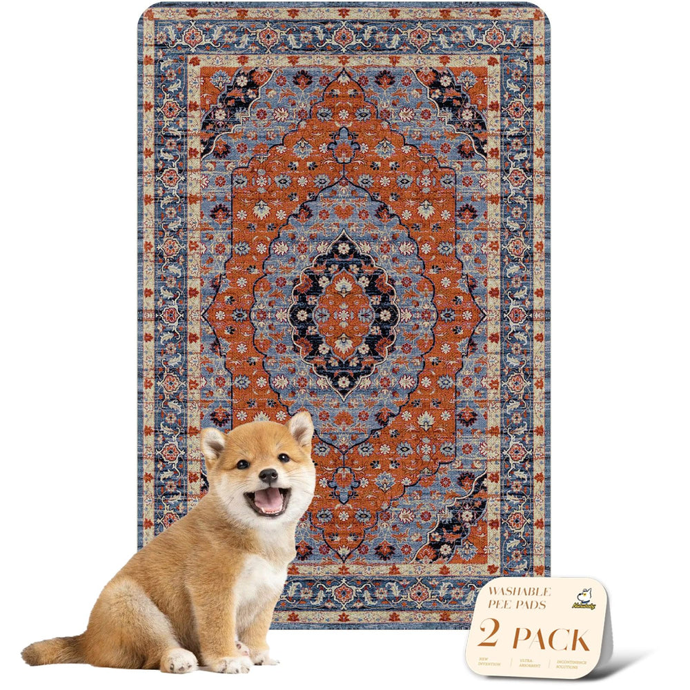 Nunubaby pee pad floral rojo, protege suelos y facilita la limpieza en casa.