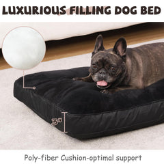 Cama NUPIDA para jaula con relleno de fibra de 3 pulgadas para soporte estable.