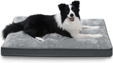 Cama NUPIDA para jaula impermeable en gris, suave y calmante para perros.