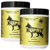 Nupro Nutri-Pet: botella del suplemento natural para perros que apoya pelaje y bienestar general.
