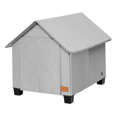 NUROMY casa-perro-exterior-aislada protege contra lluvia y viento.