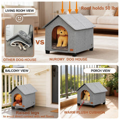 NUROMY casa para perros con patas elevadas, mejor circulación de aire