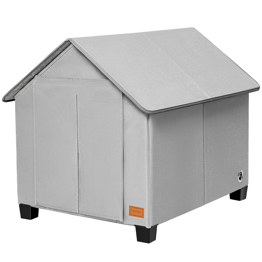 NUROMY caseta para perros con aislamiento y tapete caliente para comodidad.