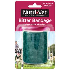 Nutri-Vet Bitter Bandage autoadherente 3 pulgadas: sujeción estable para herida.