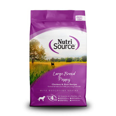 NutriSource cachorros de razas grandes con pollo y arroz, bolsa de 4 libras para nutrición completa