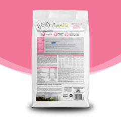 NutriSource Pure Vita Salmón y Guisantes, fórmula con prebióticos y probióticos para digestión saludable.