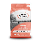 NutriSource Seafood Select: bolsa de 12 lb para perros pequeños, fácil de almacenar.