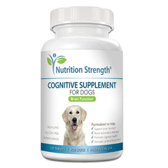 Nutrition Strength frasco de tabletas cognitivas para perros que ayudan a la claridad mental