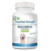 Nutrition Strength hierro para perros, tabletas masticables, apoyan la formación de glóbulos rojos.