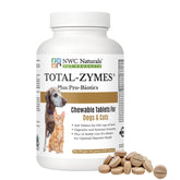 NWC Naturals Total-Zymes Plus, tabletas digestivas para perros y gatos, apoyo digestivo.