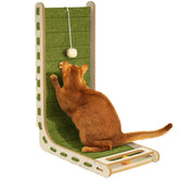 Nxwjoy rasca-gato forma L con bola campana para entretenimiento del gato.