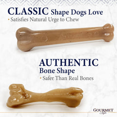 Nylabone Hueso Largo Duradero: diseño resistente para sesiones prolongadas de masticación.