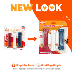 nylabone mordedor sabor pollo original, sabor pollo irresistible para masticar con placer.