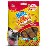 Nylabone Nubz Bursts frente al empaque, ideal para masticación prolongada en perros grandes.