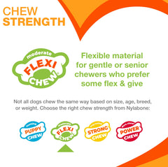 Nylabone Original Flexi Bone: sabor tocino para masticación más atractiva