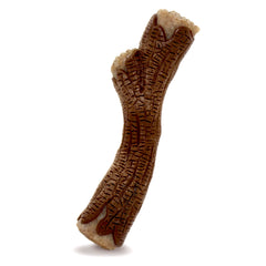 Nylabone palito de madera real, mordedor duro para perros activos.