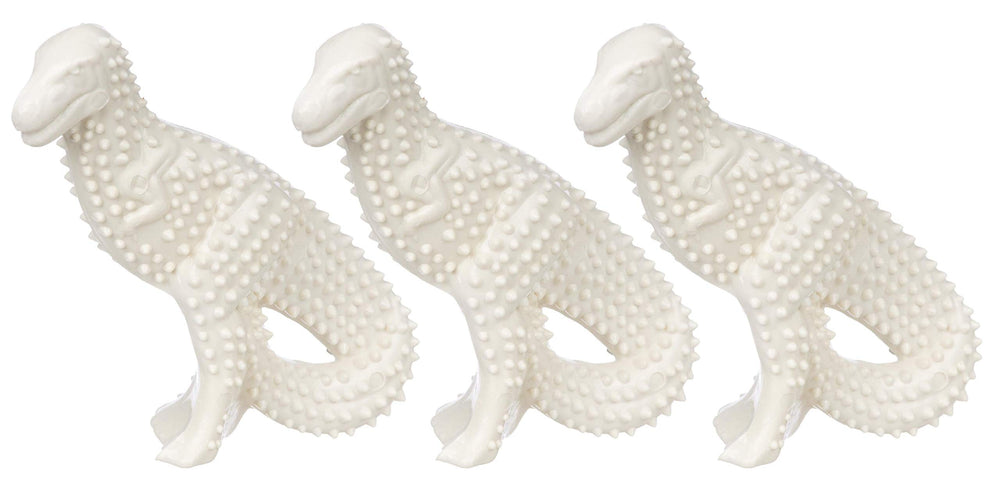 Nylabone Power Chew Dental Dino con texturas para limpiar dientes y encías.
