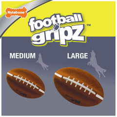 Nylabone Power Play Gripz, diseño indentado para agarre desde cualquier ángulo.