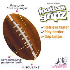 Nylabone Power Play Gripz, sonido chirriante protegido para diversión prolongada.