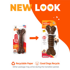 Nylabone Power Chew con texturas variadas para masticadores agresivos, ofrece entretenimiento prolongado.