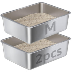 Nyutu 2Pcs bandeja frontal de acero inoxidable, limpieza rápida y fácil.