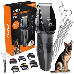 OCPEET kit de cuidado canino frente para un aseo en casa sin estrés.