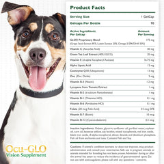 Ocu-GLO uso diario para perros pequeños con apoyo ocular.
