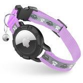 Odokele collar AirTag integrado, color lila, facilita localización nocturna.