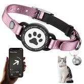 Odokele collar localizador con cierre metálico, más seguro para gatos activos.