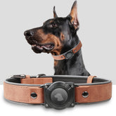 Odokele collar con AirTag en cuero, seguimiento práctico para tus paseos.