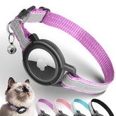 Collar Odokele con soporte AirTag para rastreo seguro.