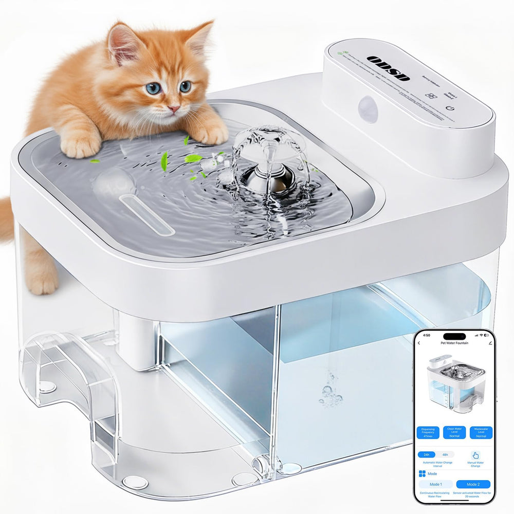 Fuente de agua para gatos ODSD con fontana-agua-gato-capacidad-3l para hidratación constante.