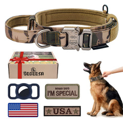 OEBEESA collar táctico para perro con asa, control inmediato durante paseos y entrenamientos.