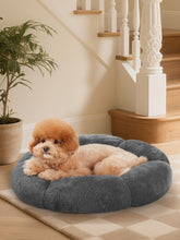 OhGeni cama donut para perros pequeños, gris oscuro, funda suave que acuna a tu mascota.