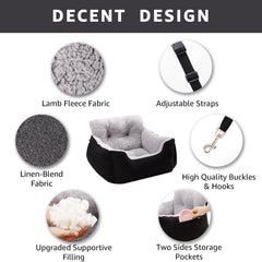 Oiilores asiento para perros pequeños con diseño reversible para todas las estaciones.