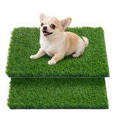 Pasto artificial de Oiyeefo para perros en bandeja de entrenamiento, práctico para interiores.