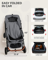 OJCME Carrito con ventanas de malla, 360 grados para buena ventilación.