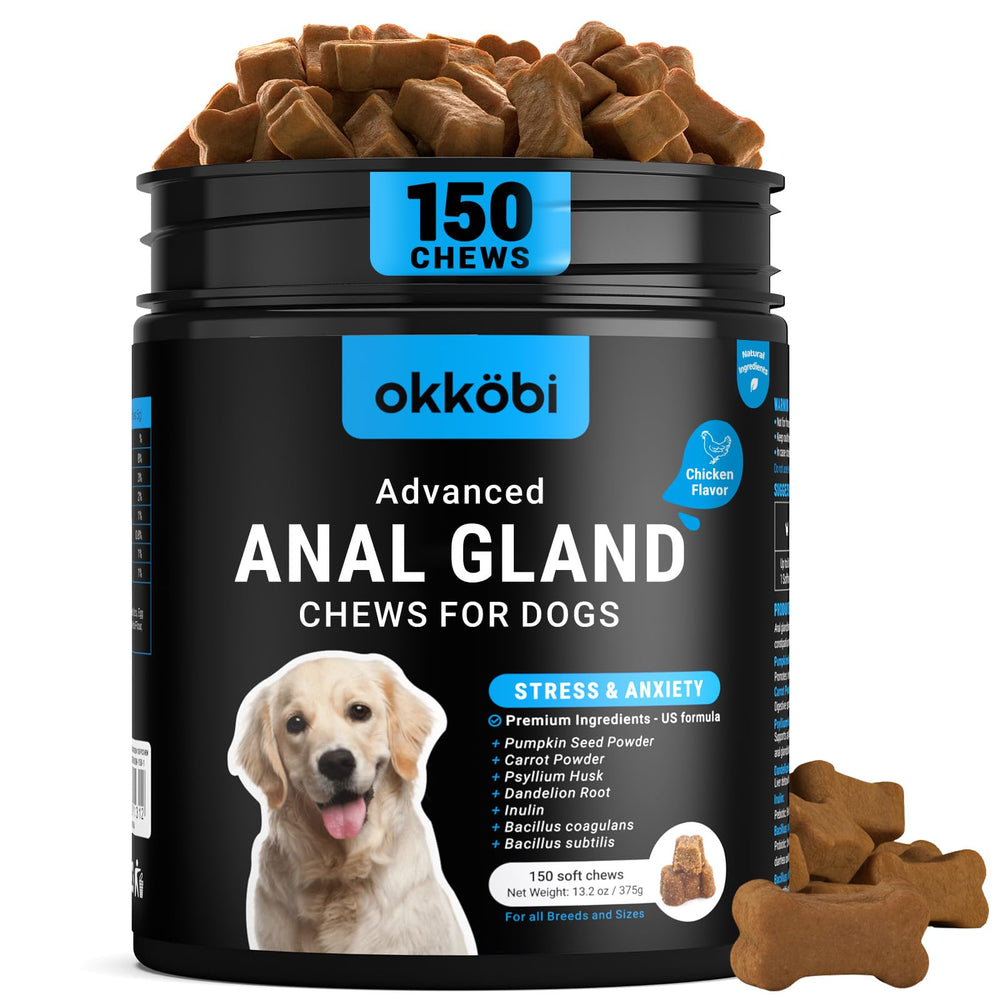 OKKÖBI Anal Gland Chews envase de 150 piezas para uso diario