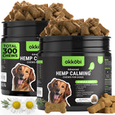 OKKÖBI premios calmantes para perros, sabor pato, empaque doble para viaje