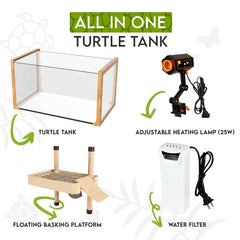OKKÖBI tortuga-acuario-iluminacion: iluminación adecuada para reposo y actividad diaria.