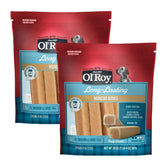 Ol' Roy Munchy Hueso mantequilla de maní, pack 2, vista frontal, snack duradero