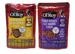 Ol' Roy sobres 3-5oz pollo parrilla, sabor apetecible para cada comida.