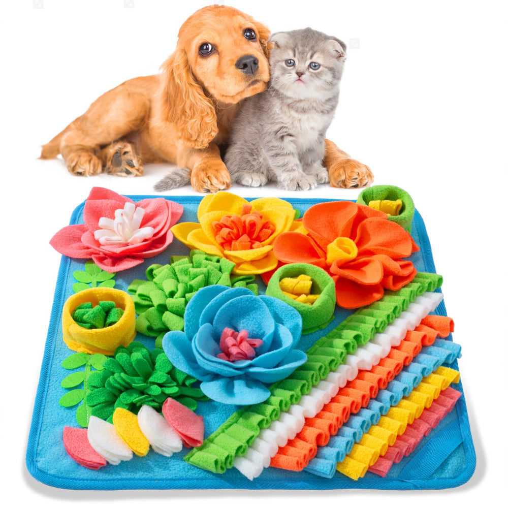 Oliumt Snuffle Mat para perros en azul, fomenta exploración olfativa y juego suave