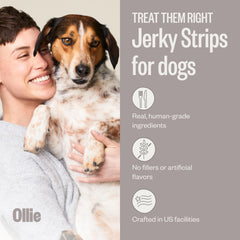 Ollie Jerky para perros, pack carne con batata, snack real y nutritivo