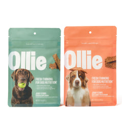 Ollie Jerky para perros, pack pollo con manzana, snack natural para premiar