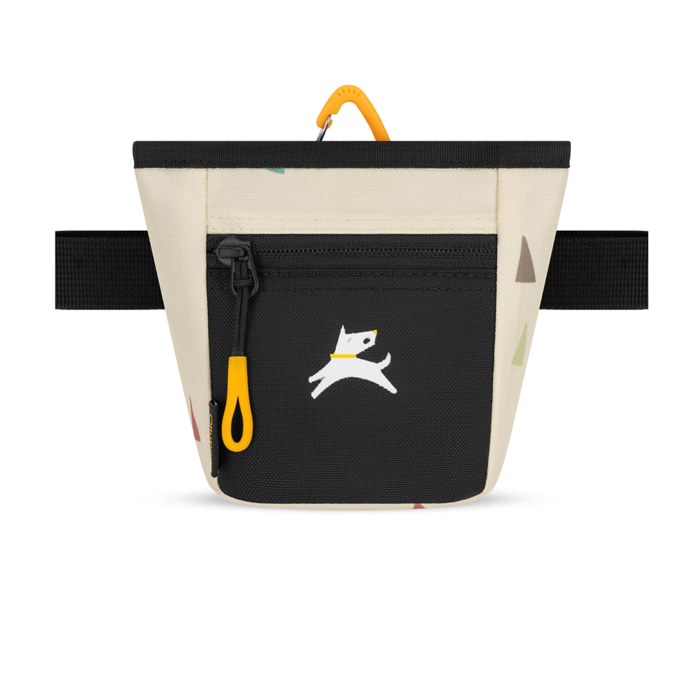 OllyDog Goodie Treat Bag Terrazzo, vista frontal, para recompensas rápidas durante entrenamientos.