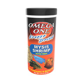 Omega One Camarones Mysis liofilizados en bote, ideal para alimentación diaria de peces