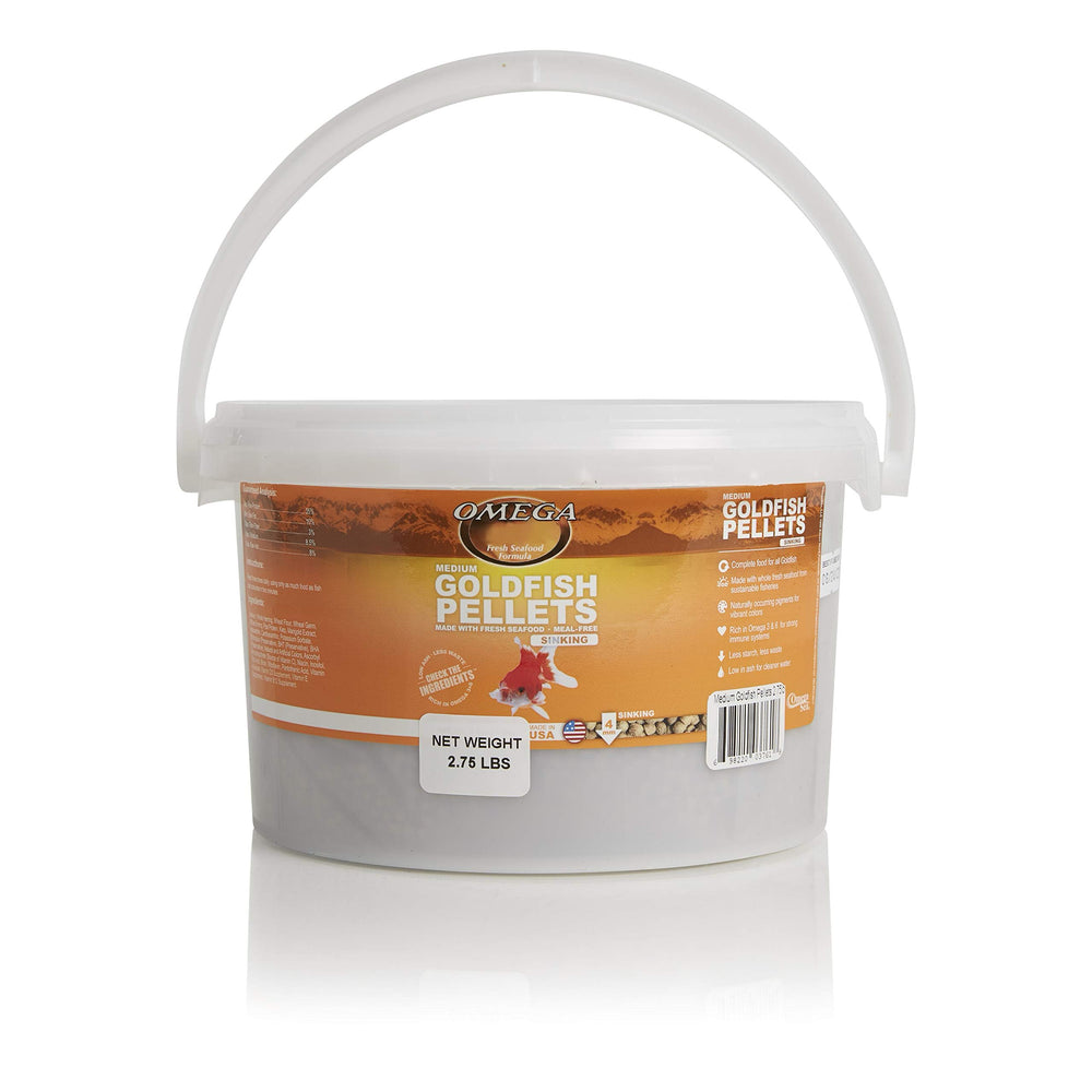 Omega One granulados oro para pez, promueve colores vivos y nutrición equilibrada.