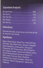 Omega One Hojuelas para cíclidos, se dispersan fácilmente en agua para alimentación suave.